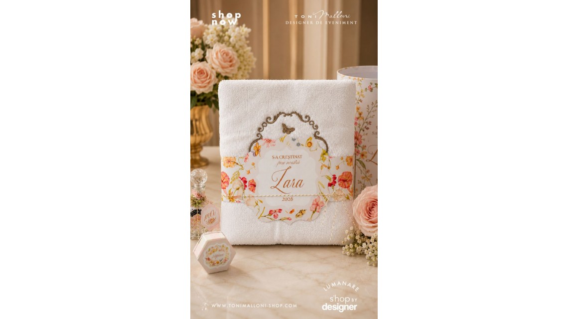 Trusou Botez Fetiță Grădina Secretă Colecția Floral Garden 3